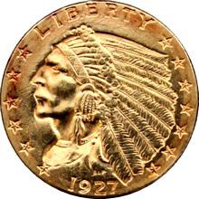 zlata_mince_american_quarter_eagle_1927