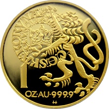 Zlatá mince Koruna Česká Pražský groš