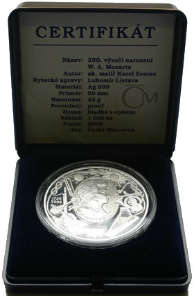 Stříbrná medaile Mozart