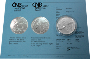 prvni_verejny_let_jana_kaspara_stribrna_mince_2011
